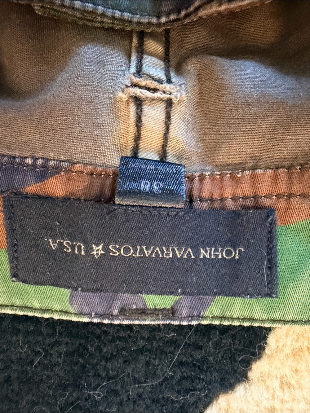 John Varvatos Green & Brown Camo Cargo Pants - Picture 2 of 3
